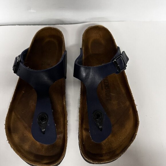 Birkenstock Womens Gizeh Sandlas Slip On Thong Blue 38 US 7/7.5 Beachy Comfort - Picture 4 of 8